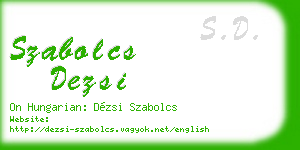 szabolcs dezsi business card