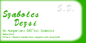 szabolcs dezsi business card